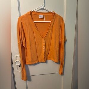 XS orange cardigan